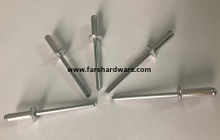 Aluminum / steel dome head open type pop rivet